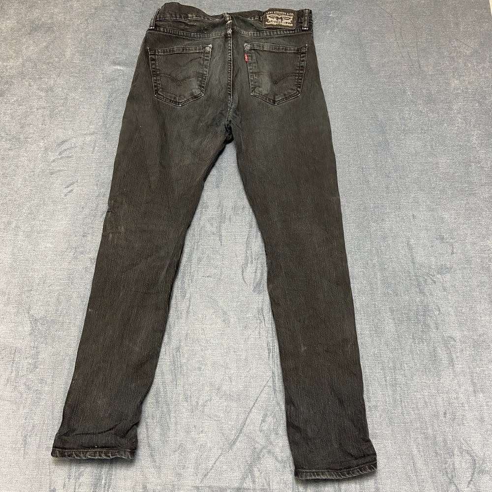 Levi's Jeans Mens 30x30 Black Denim Slim Fit Skinny Leg Streetwear Dark Wash